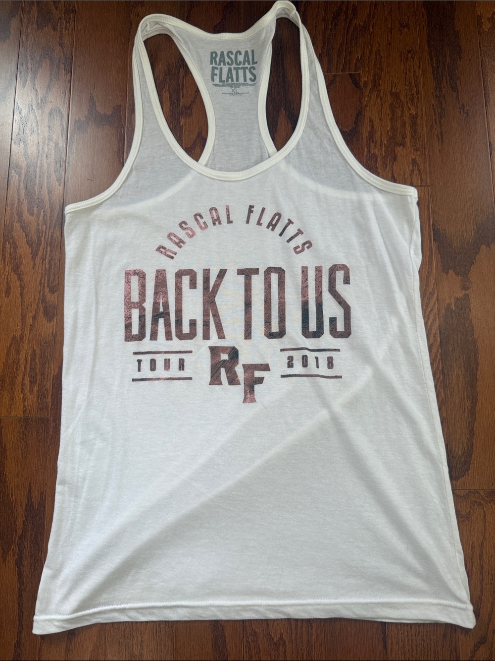 Rascal Flatts Back To Us Tour 2018 Graphic Racerback Tank XL Concert Tank